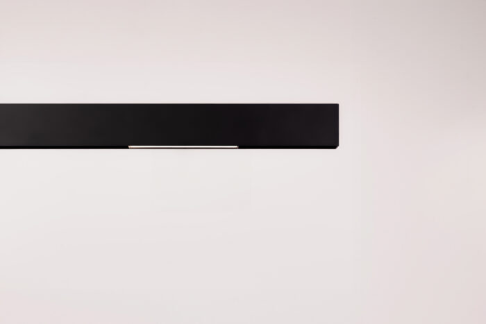 magnetic track system LED matt black module with small recessed linear strip light