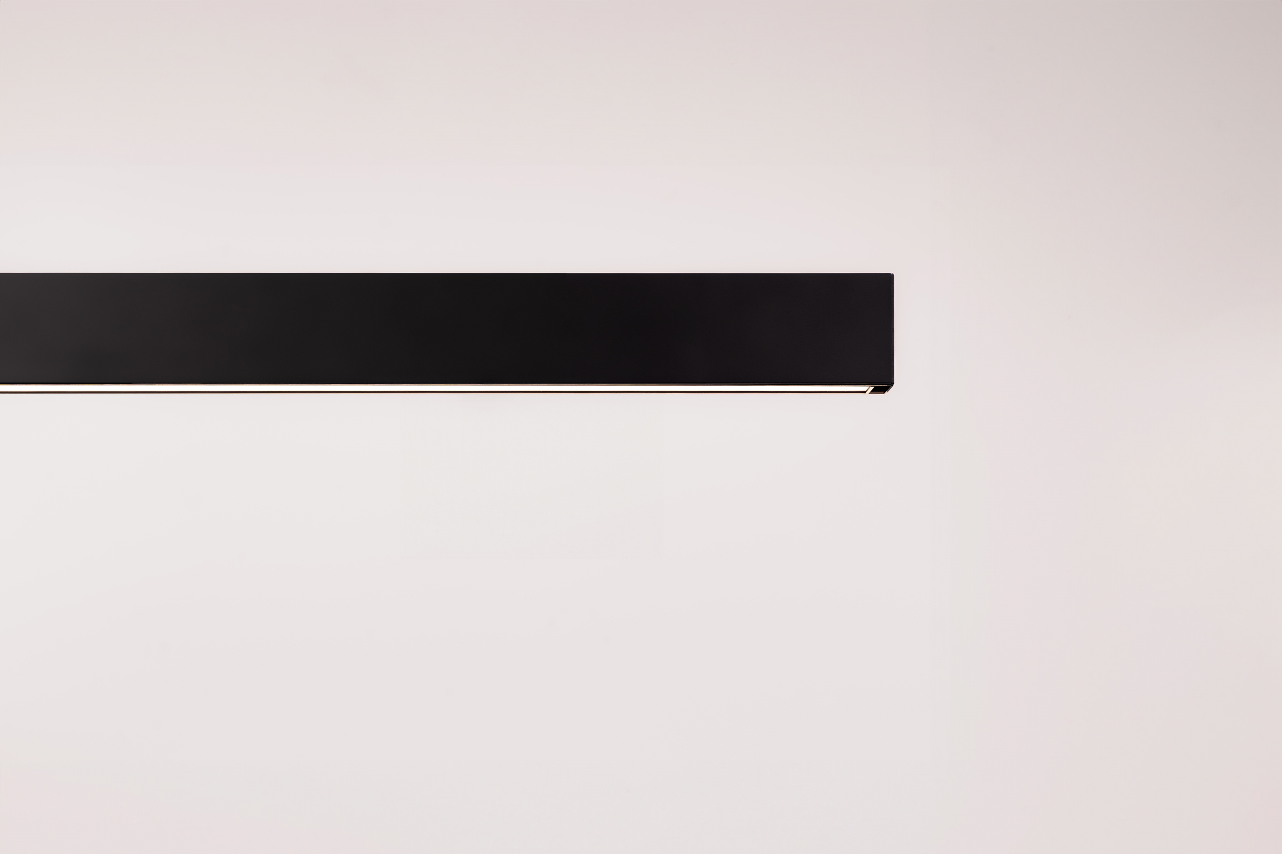 magnetic track system LED matt black module with large recessed linear strip light