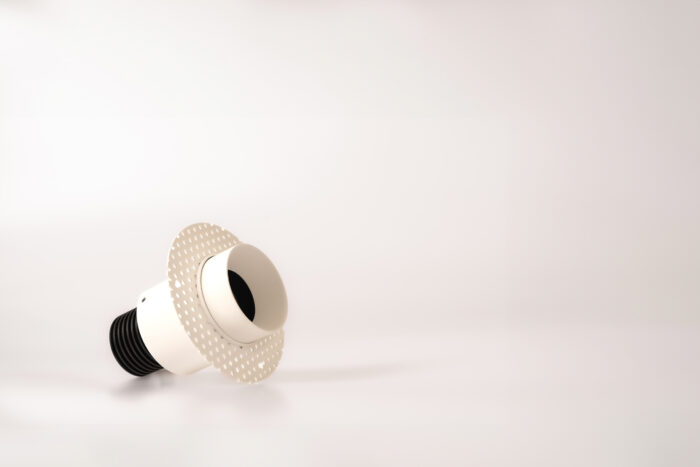 Matt white plaster-in step downlight