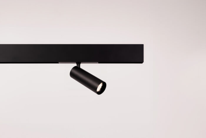 magnetic track system LED matt black large spotlight module
