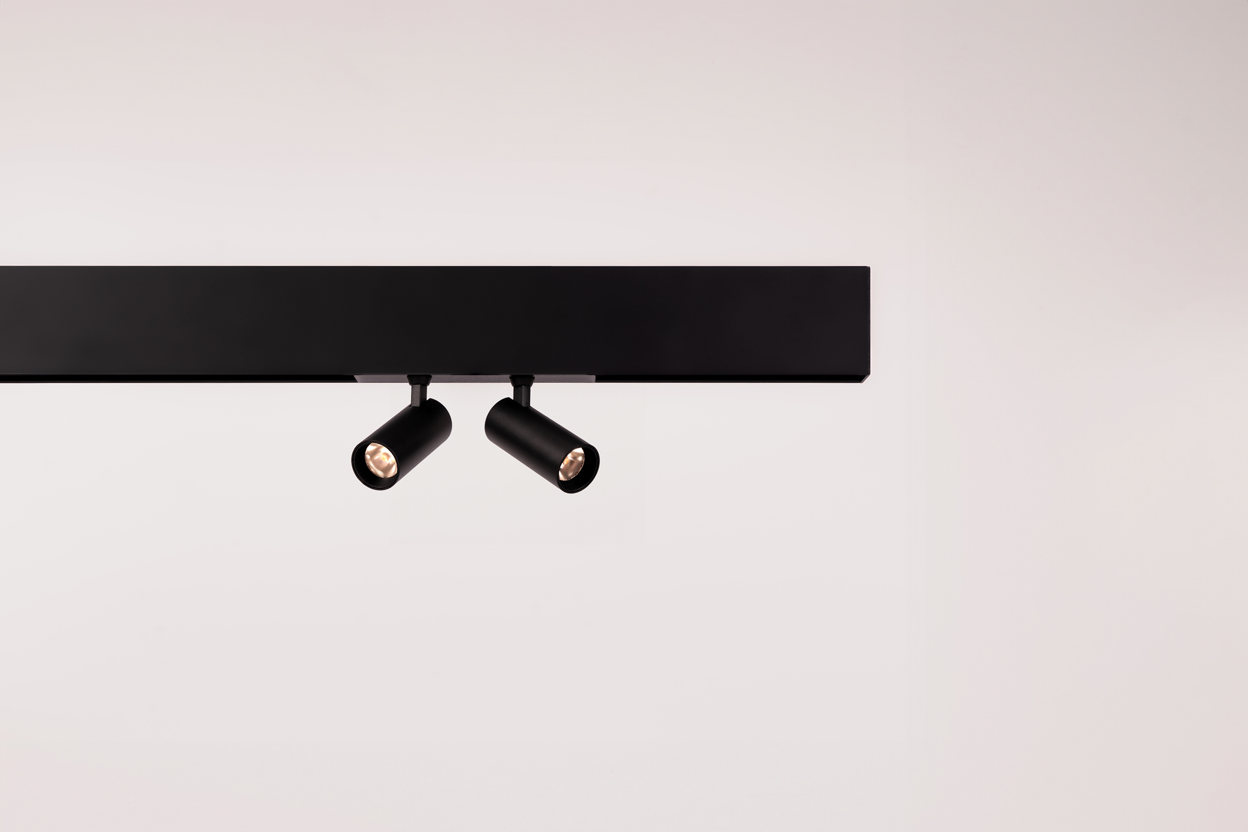 magnetic track system LED matt black twin spotlight module